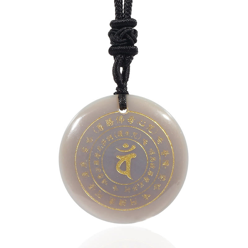 Buddha Stones Wajroczana Tathagata Sanskryt Mantra Różnorodny Kryształ Czarny Obsydian Zielony Awenturyn Siła Naszyjnik Wisiorek