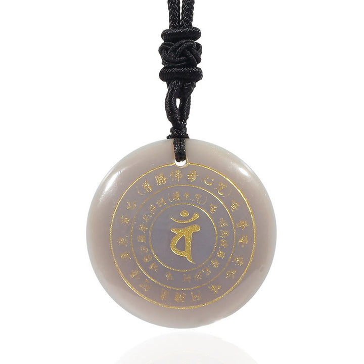 Buddha Stones Wajroczana Tathagata Sanskryt Mantra Różnorodny Kryształ Czarny Obsydian Zielony Awenturyn Siła Naszyjnik Wisiorek