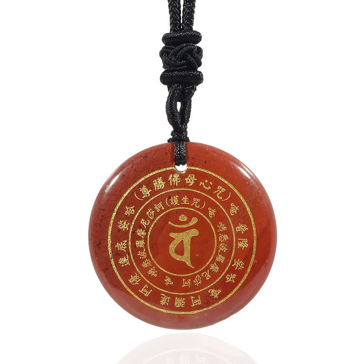 Buddha Stones Wajroczana Tathagata Sanskryt Mantra Różnorodny Kryształ Czarny Obsydian Zielony Awenturyn Siła Naszyjnik Wisiorek