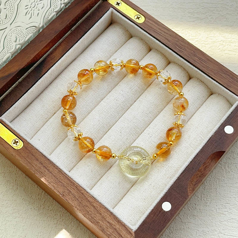 Bransoletka z Buddha Stones Peace Buckle Citrine Crystal Prosperity