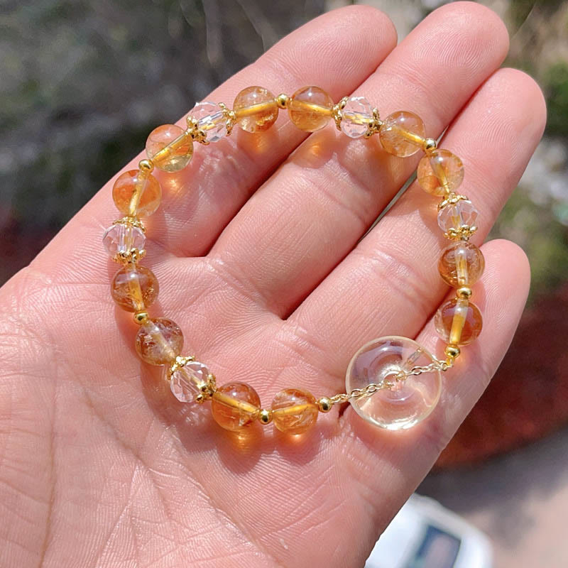 Bransoletka z Buddha Stones Peace Buckle Citrine Crystal Prosperity