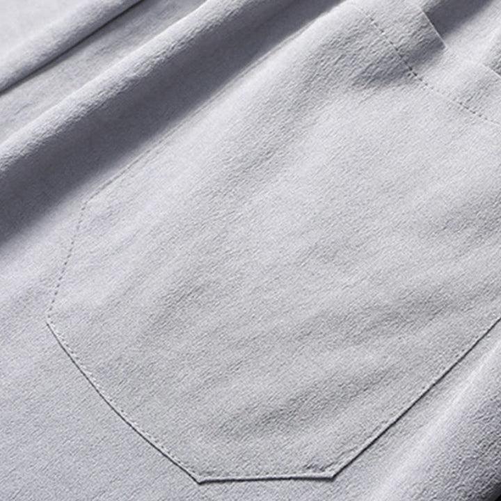 Buddha Stones Fu Charakter Tang Garnitur Hanfu Tradycyjny Mundur Krótki Rękaw Top Spodnie Odzież Męski Zestaw - image 14