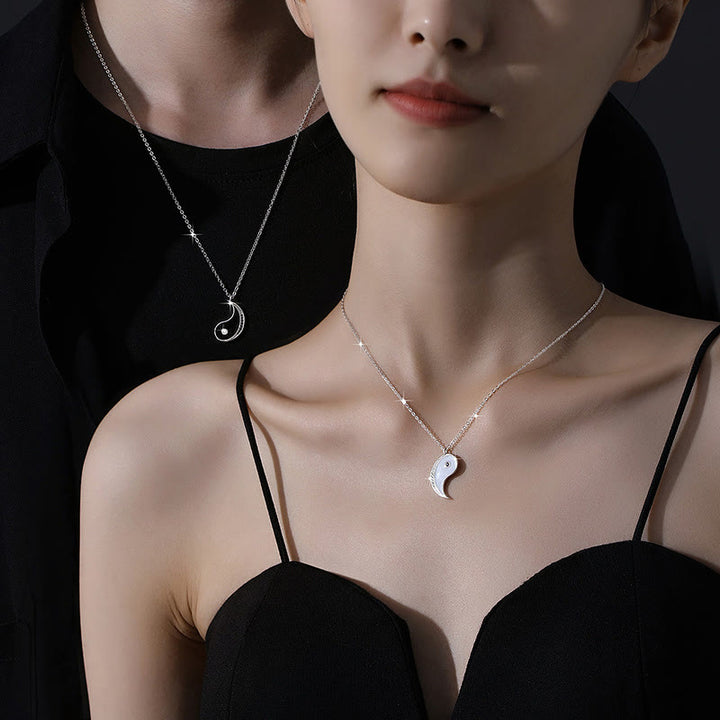 Buddha Stones 925 Srebro Sterling Symbol Yin Yang Naszyjnik Wisiorek Harmnoy - image 3