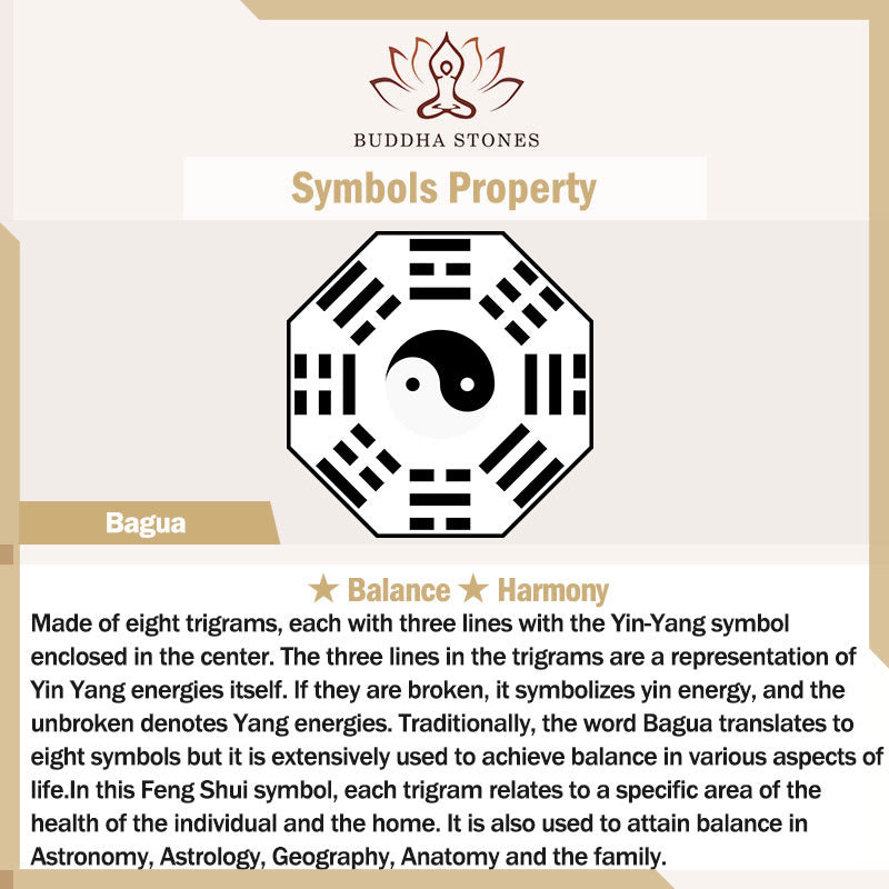 Buddha Stones Szczęśliwy Cynober Czerwony Sznurek Yin Yang Symbol Bagua Błogosławieństwo Bransoletka