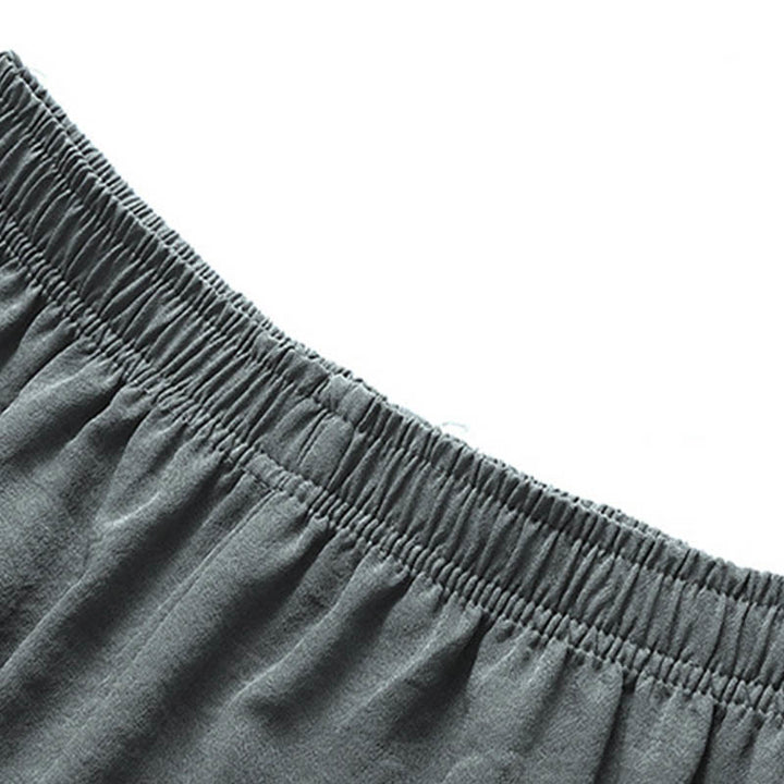 Buddha Stones Smok Fu Charakter Tang Garnitur Tradycyjny Krótki Rękaw Koszula Szerokie Spodnie Odzież Męski Zestaw - image 11