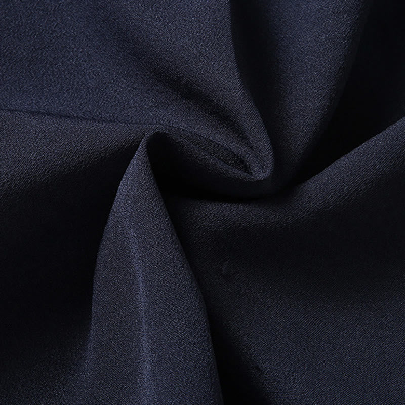 Buddha Stones Fu Charakter Chiński Haft Tang Garnitur Tradycyjny Krótki Rękaw Top Spodnie Odzież Męski Zestaw - image 11