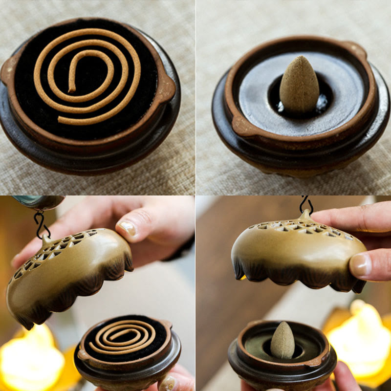 Buddha Stones Led Budda Ręka Cofający się Dym Fontanna Uzdrawiająca Ceramiczna Kadzielnica Dekoracja