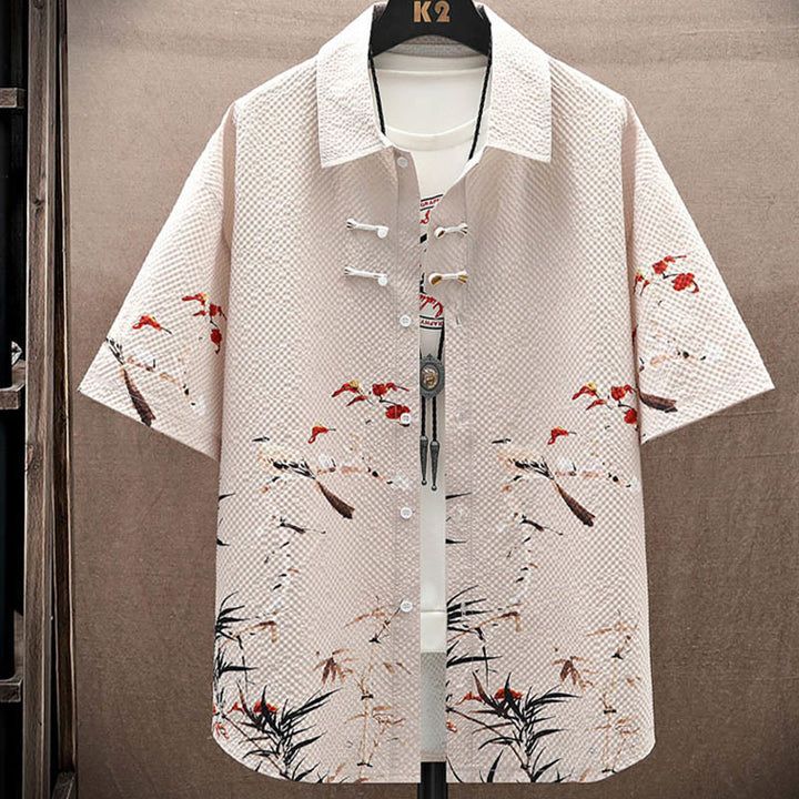 Buddha Stones Krajobraz Kokosy Drzewa Sroka Wzór Krótki Rękaw Szorty Męskie Zestaw - image 15