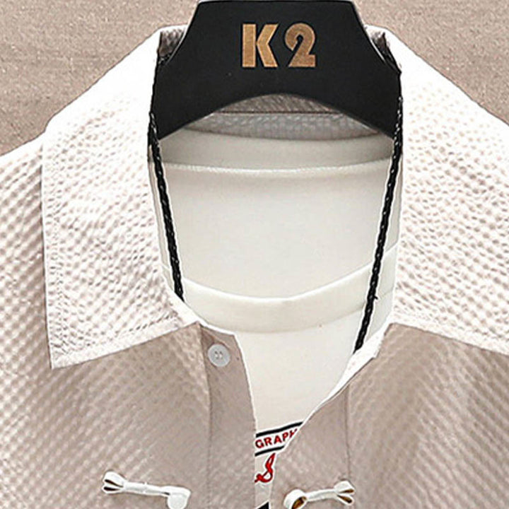 Buddha Stones Krajobraz Kokosy Drzewa Sroka Wzór Krótki Rękaw Szorty Męskie Zestaw - image 17