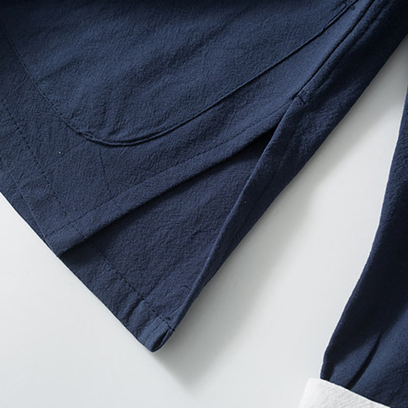 Buddha Stones -Guzik Chiński Tang Garnitur Koszula Bawełniana Lniana Męska Kurtka Odzież - image 10