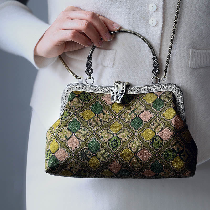 Torebka Buddha Stones Liście Metalowy Łańcuch Crossbody Torba Torba Na Ramię Torba Na Telefon Komórkowy