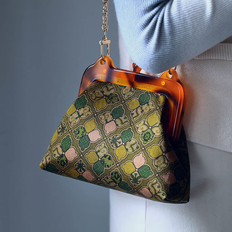 Torebka Buddha Stones Liście Metalowy Łańcuch Crossbody Torba Torba Na Ramię Torba Na Telefon Komórkowy