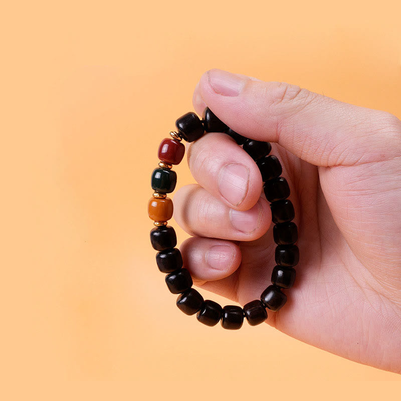 Bransoletka Buddha Stones Ebony Wood Rosewood Peace Balance