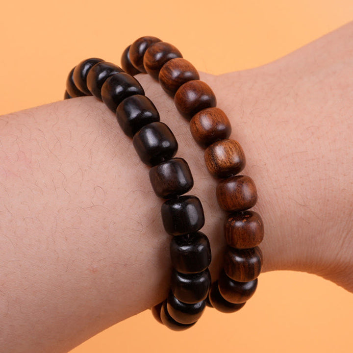 Bransoletka Buddha Stones Ebony Wood Rosewood Peace Balance