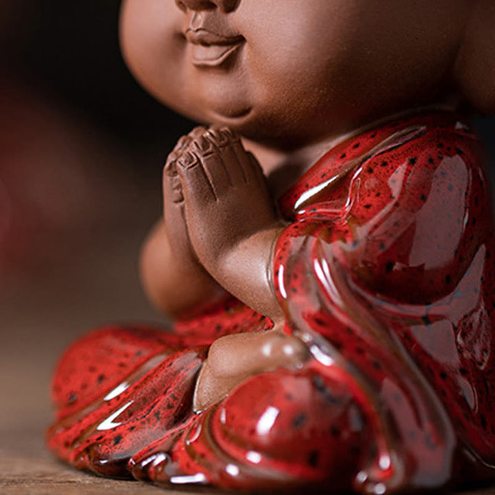 Buddha Stones Mini Gautama budda siakjamuni Kwan Yin Avalokitesvara Ksitigarbha spokój ceramiczna dekoracja biurka - image 9
