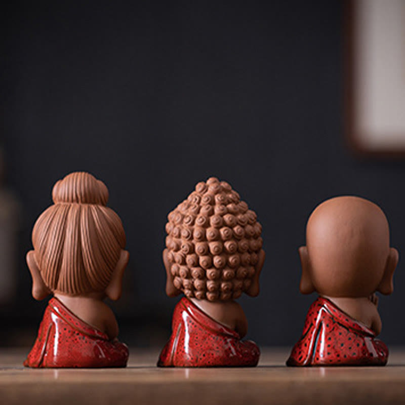 Buddha Stones Mini Gautama budda siakjamuni Kwan Yin Avalokitesvara Ksitigarbha spokój ceramiczna dekoracja biurka - image 20
