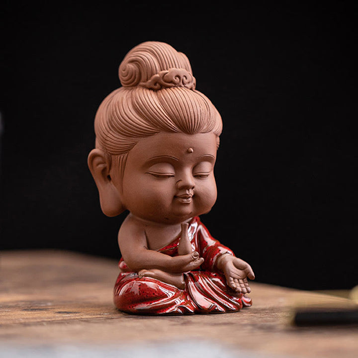 Buddha Stones Mini Gautama budda siakjamuni Kwan Yin Avalokitesvara Ksitigarbha spokój ceramiczna dekoracja biurka - image 16