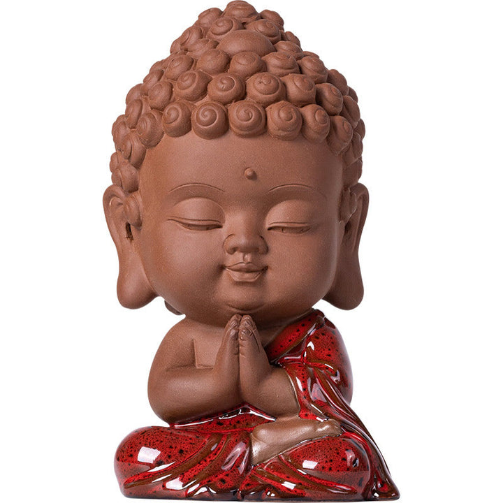 Buddha Stones Mini Gautama budda siakjamuni Kwan Yin Avalokitesvara Ksitigarbha spokój ceramiczna dekoracja biurka