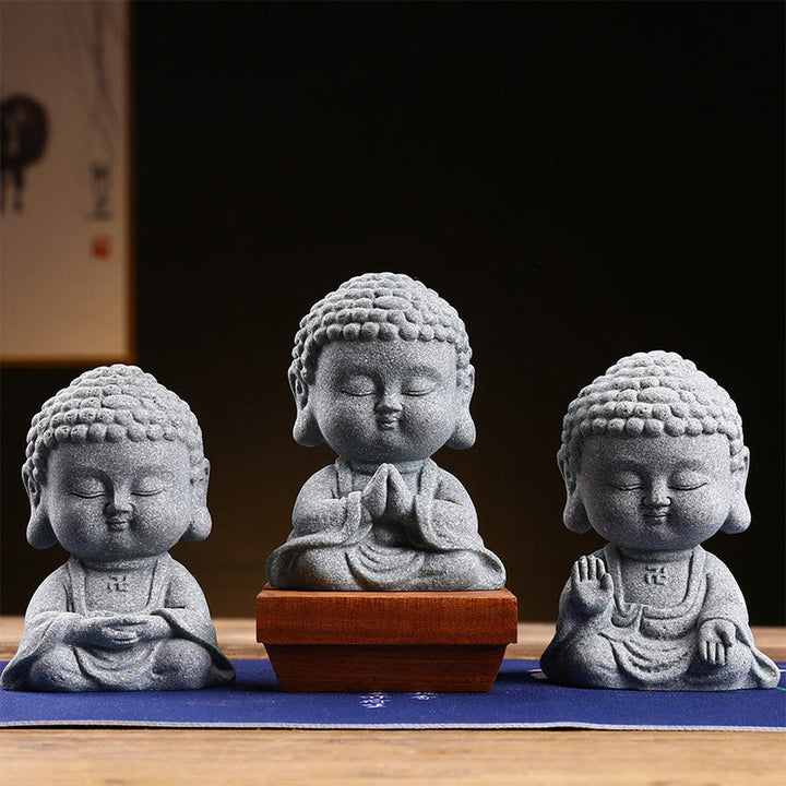 Medytacja Buddha Stones Modlący się Budda Współczucie Spokój Dekoracja domu