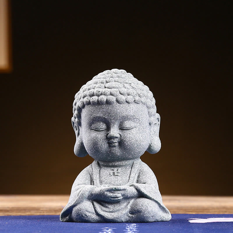Medytacja Buddha Stones Modlący się Budda Współczucie Spokój Dekoracja domu - Budda Medytacyjny 6,7*4,5*9,5 cm - image 13