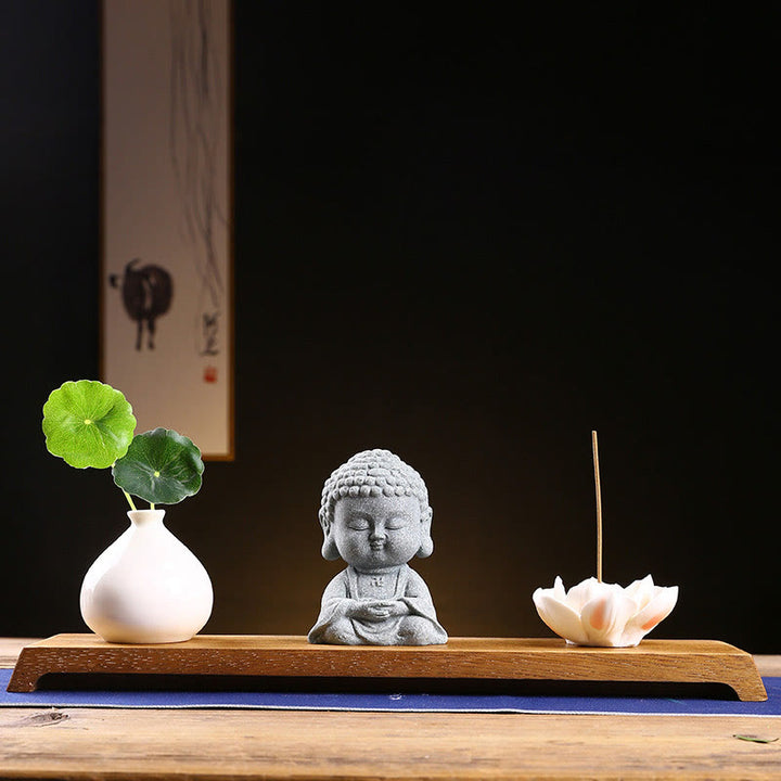 Medytacja Buddha Stones Modlący się Budda Współczucie Spokój Dekoracja domu