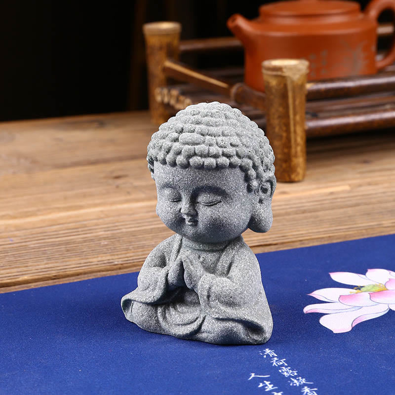 Medytacja Buddha Stones Modlący się Budda Współczucie Spokój Dekoracja domu - image 4