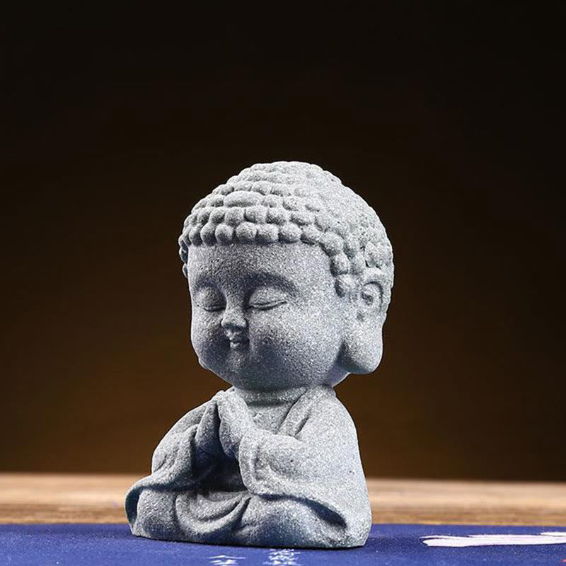 Medytacja Buddha Stones Modlący się Budda Współczucie Spokój Dekoracja domu - image 2