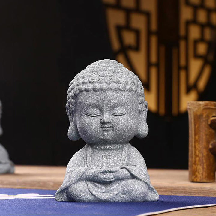 Medytacja Buddha Stones Modlący się Budda Współczucie Spokój Dekoracja domu - image 14