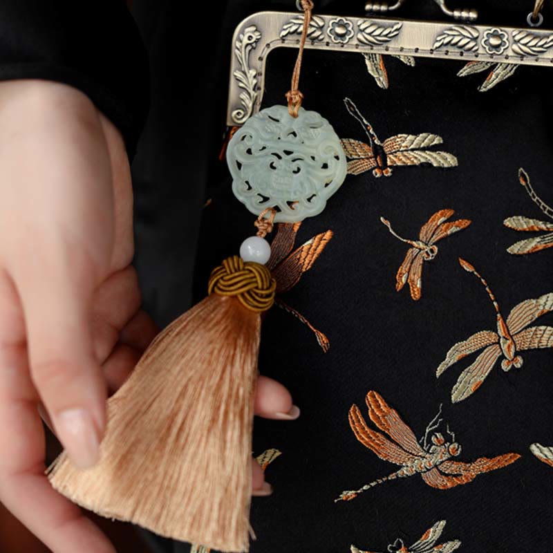 Buddha Stones Mała Ważka Metalowy Łańcuch Crossbody Torba Torba Na Ramię Torba Na Telefon Komórkowy