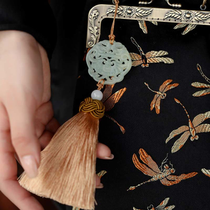 Buddha Stones Mała Ważka Metalowy Łańcuch Crossbody Torba Torba Na Ramię Torba Na Telefon Komórkowy