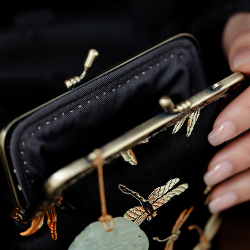 Buddha Stones Mała Ważka Metalowy Łańcuch Crossbody Torba Torba Na Ramię Torba Na Telefon Komórkowy