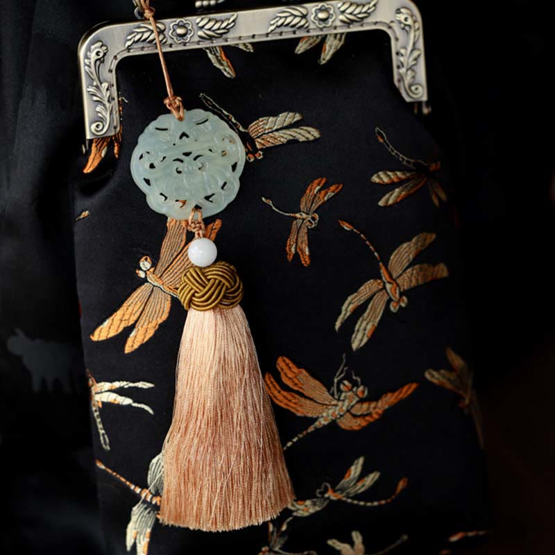 Buddha Stones Mała Ważka Metalowy Łańcuch Crossbody Torba Torba Na Ramię Torba Na Telefon Komórkowy