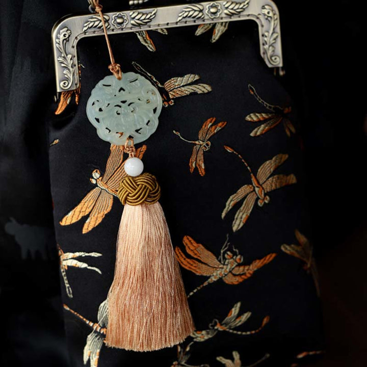 Buddha Stones Mała Ważka Metalowy Łańcuch Crossbody Torba Torba Na Ramię Torba Na Telefon Komórkowy