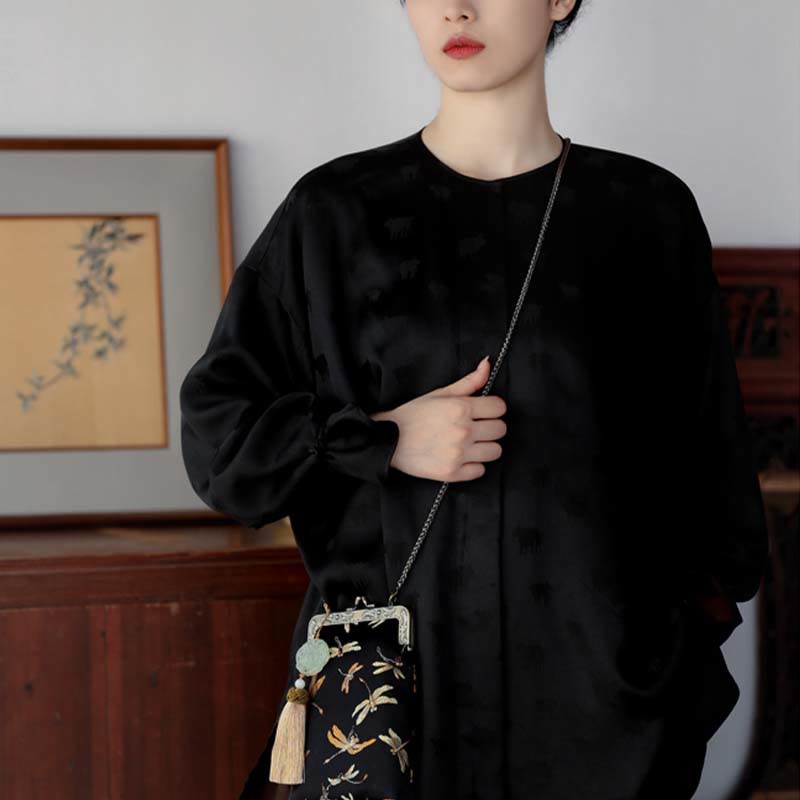 Buddha Stones Mała Ważka Metalowy Łańcuch Crossbody Torba Torba Na Ramię Torba Na Telefon Komórkowy