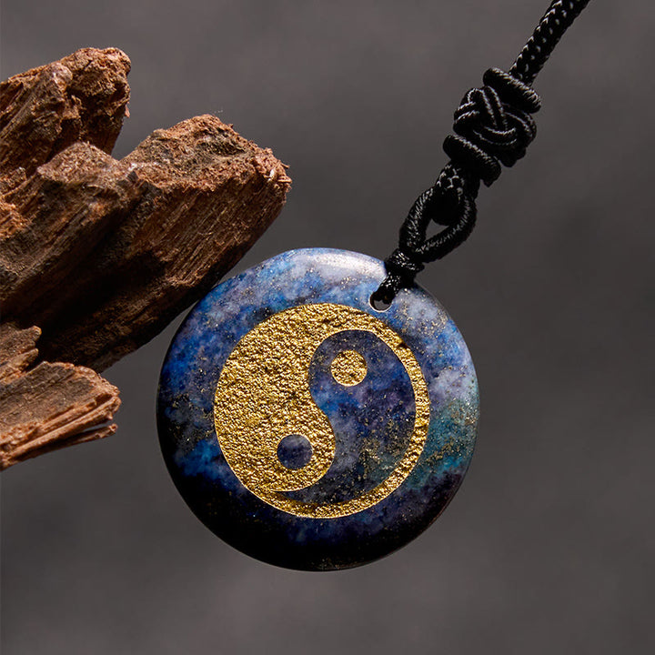 Buddha Stones Różne Kryształy Ametyst Tygrysie Oko Zielony Awenturyn Yin Yang Duchowy Naszyjnik Wisiorek
