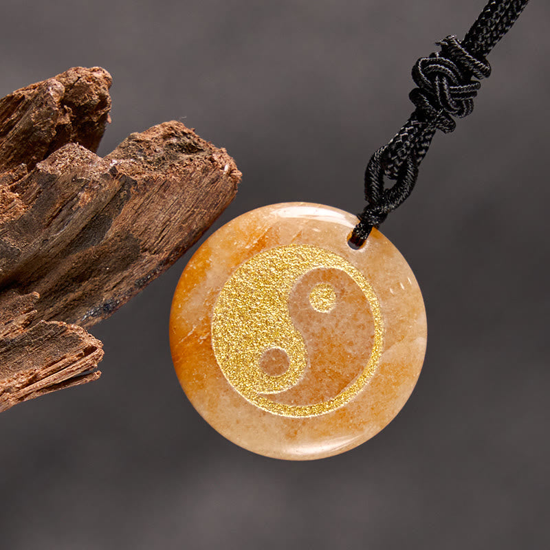 Buddha Stones Różne Kryształy Ametyst Tygrysie Oko Zielony Awenturyn Yin Yang Duchowy Naszyjnik Wisiorek