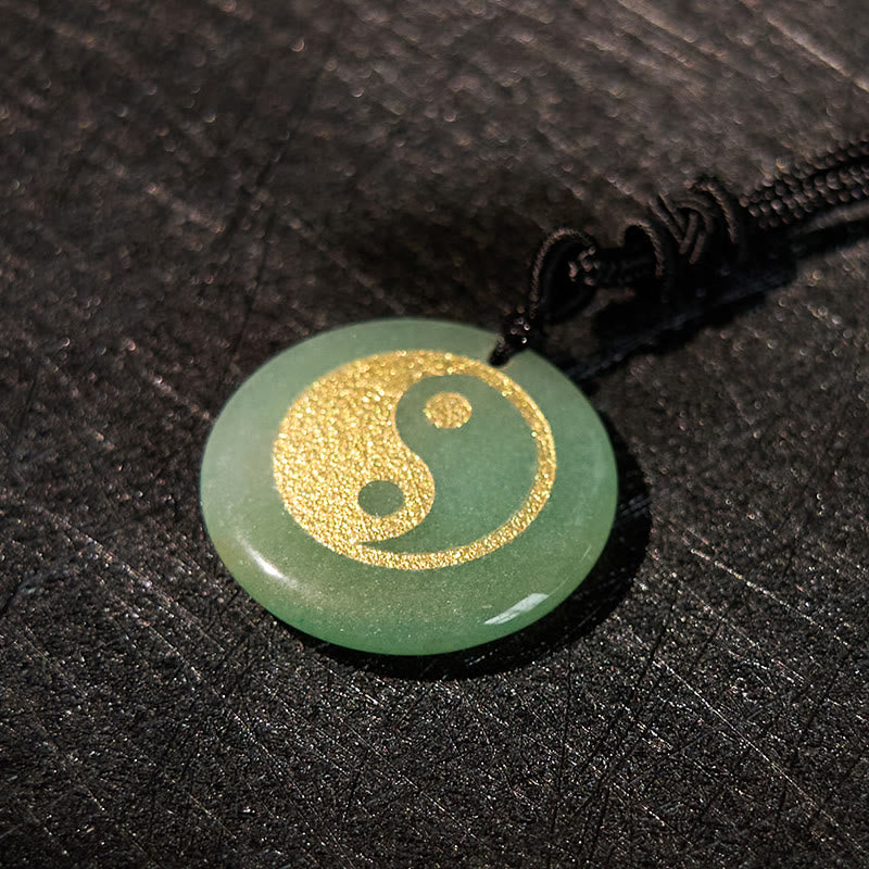 Buddha Stones Różne Kryształy Ametyst Tygrysie Oko Zielony Awenturyn Yin Yang Duchowy Naszyjnik Wisiorek