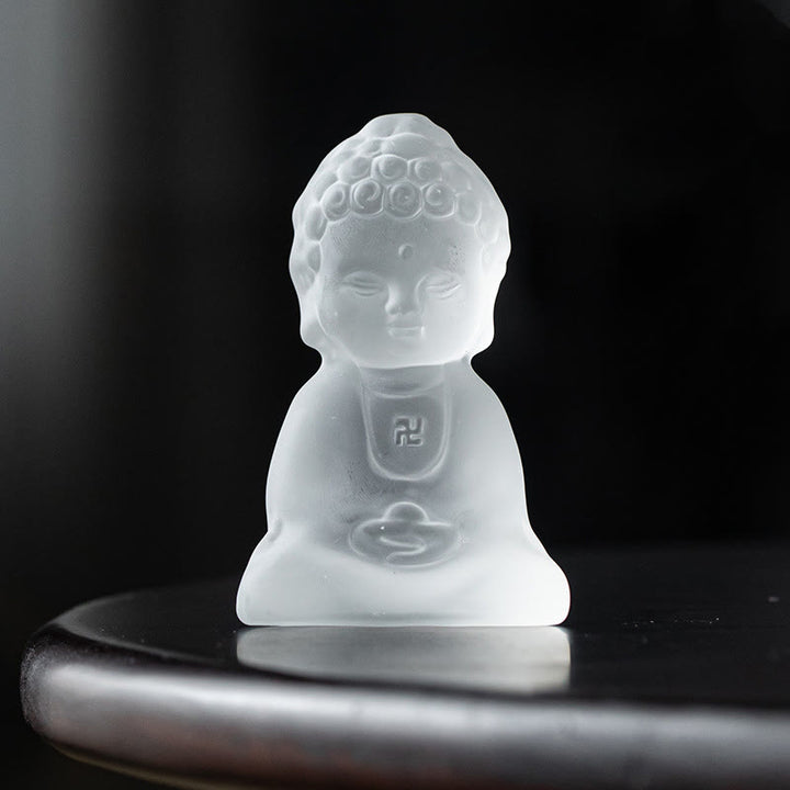 Buddha Stones Mini Tathagata Budda Liuli Serenity Dekoracja biurka - image 1