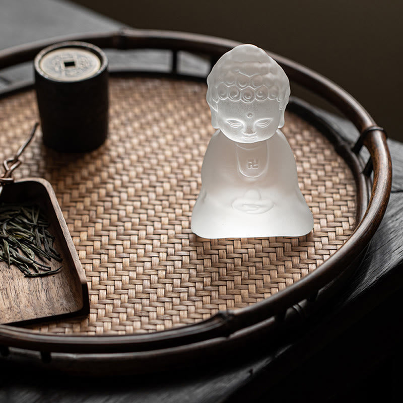 Buddha Stones Mini Tathagata Budda Liuli Serenity Dekoracja biurka - image 7