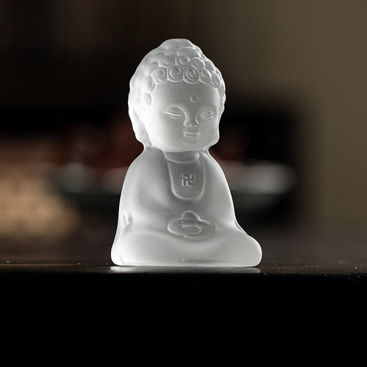 Buddha Stones Mini Tathagata Budda Liuli Serenity Dekoracja biurka - image 2