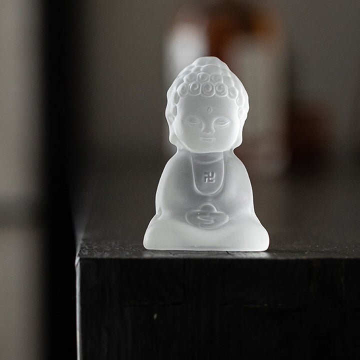 Buddha Stones Mini Tathagata Budda Liuli Serenity Dekoracja biurka - image 3