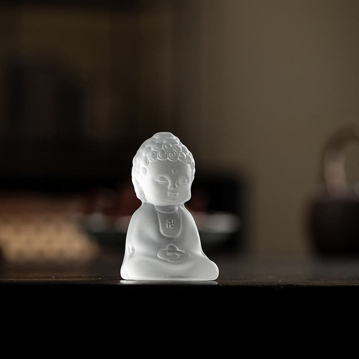 Buddha Stones Mini Tathagata Budda Liuli Serenity Dekoracja biurka - image 5