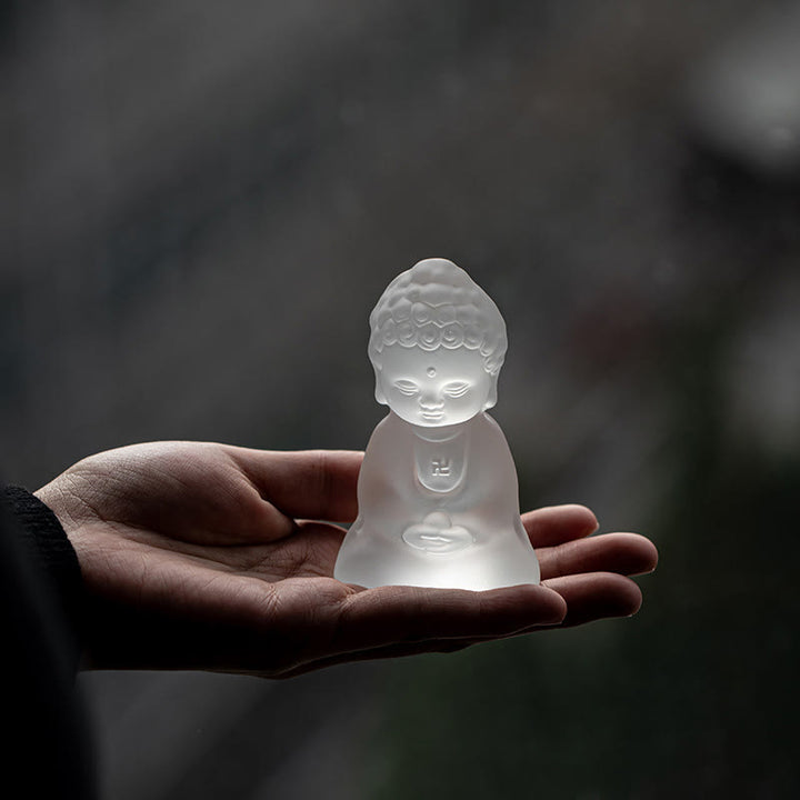 Buddha Stones Mini Tathagata Budda Liuli Serenity Dekoracja biurka - image 4