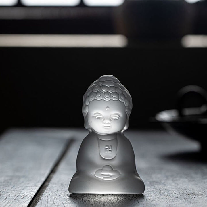Buddha Stones Mini Tathagata Budda Liuli Serenity Dekoracja biurka - image 6