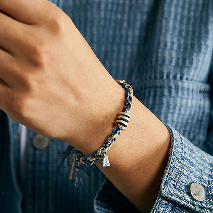 Buddha Stones 925 Srebro Sterling Monety Wagi Charm Ręcznie Robiona Bransoletka Błogosławieństwa - image 8