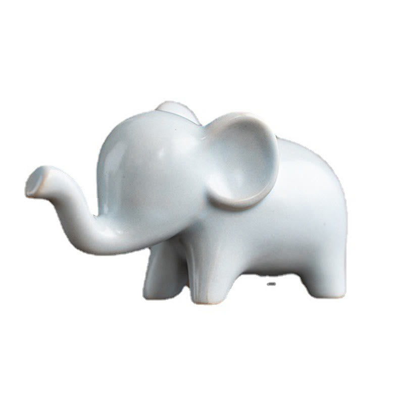 Buddha Stones Mały Ceramiczny Słoń Dom Herbata Figurka Zwierzę Dekoracja Biurka