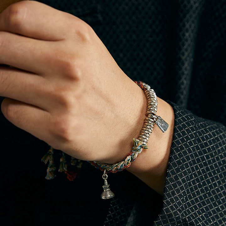 Bransoletka ochronna Buddha Stones 925 Sterling Silver, ręcznie robiona, wielopasmowa - image 11