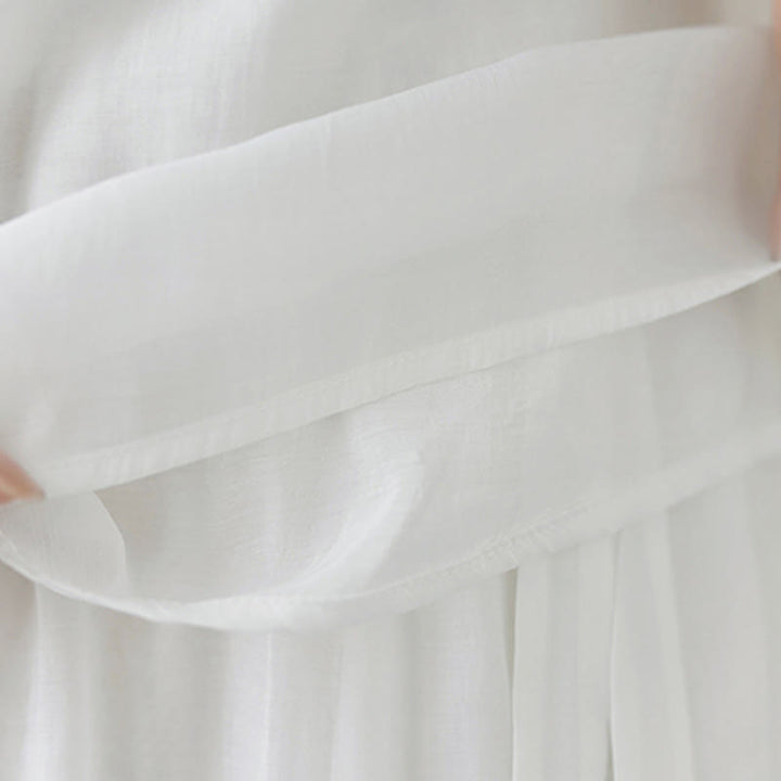 Buddha Stones 2 szt. Kwiatowy haft Krótki rękaw Koszulka T-shirt Szerokie nogawki Spodnie Zestaw - image 20