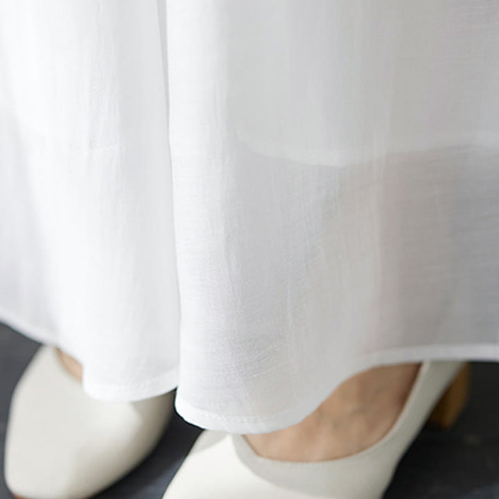 Buddha Stones 2 szt. Kwiatowy haft Krótki rękaw Koszulka T-shirt Szerokie nogawki Spodnie Zestaw - image 27