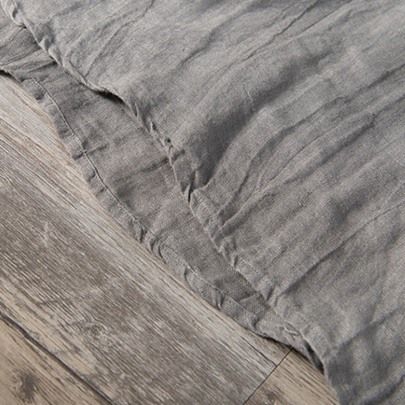 Koszula z krótkim rękawem w jednolitym kolorze z krótkim rękawem i półguzikiem, bawełniano-lniana, męska, z Buddha Stones - image 9